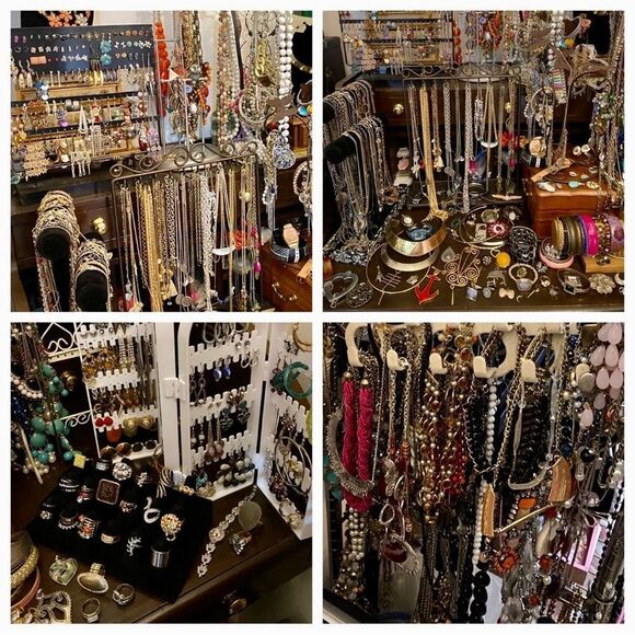 ⚜️ 2.5 LB Vintage Estate Jewelry Mystery Lot – Signed | Wearable & Repair ⚜️ - Picture 10 of 11